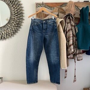 Banana Republic High Rise Barrel Leg Women Jeans - Faded Classic Blue